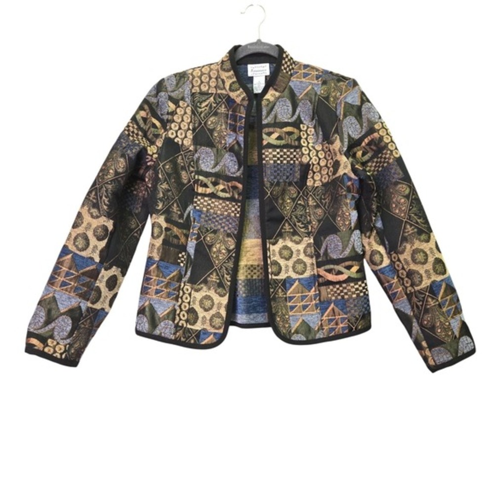 Vintage Womens Maximalist‎ Art Teacher Brocade Tapestry Patchwork Jacket S